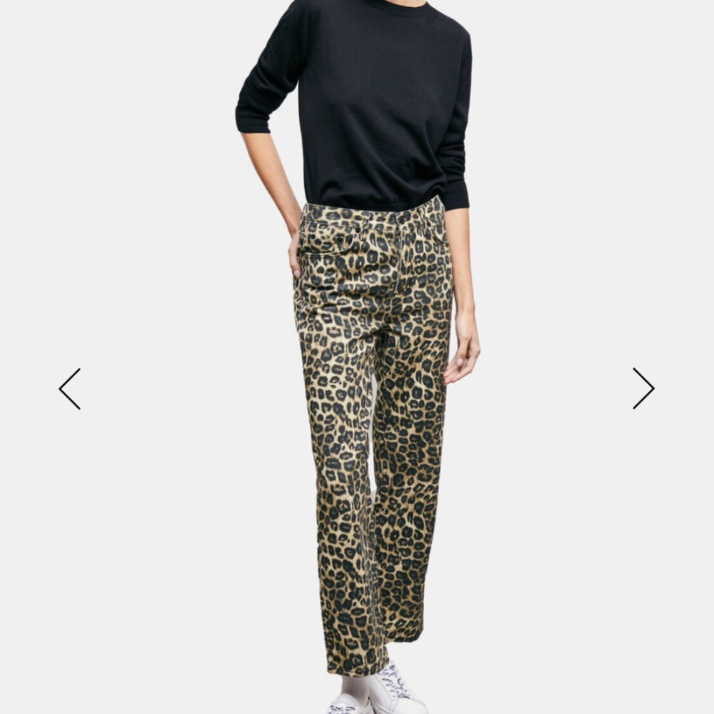 The kooples straight leopard jeans